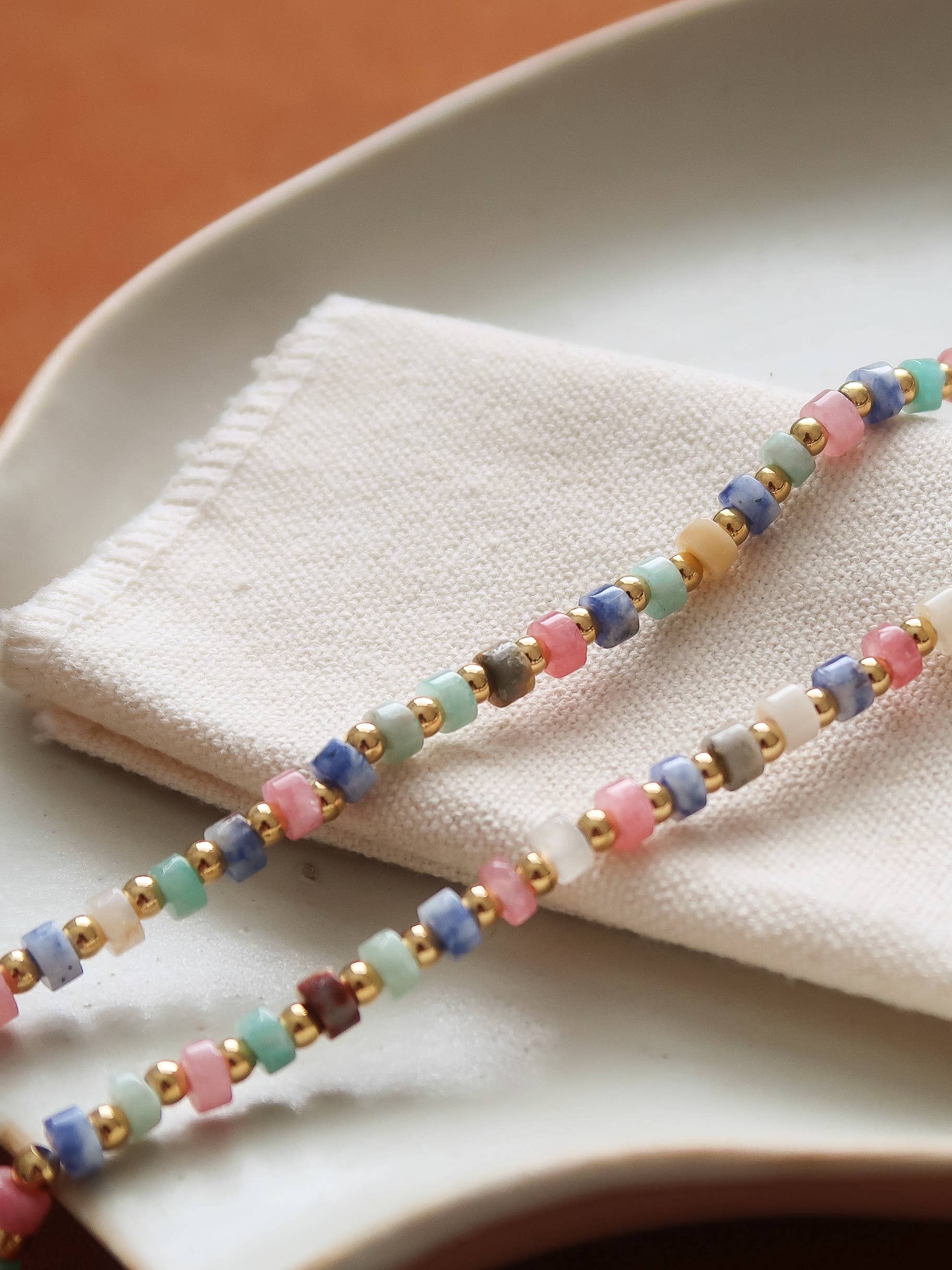 Lila 18K Gold Boho Beaded Necklace