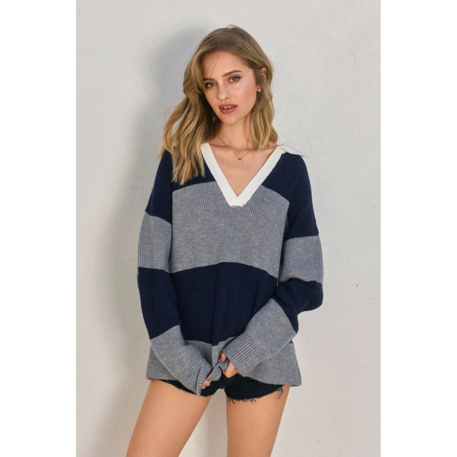 Willow V-Neck Slouch Sweater