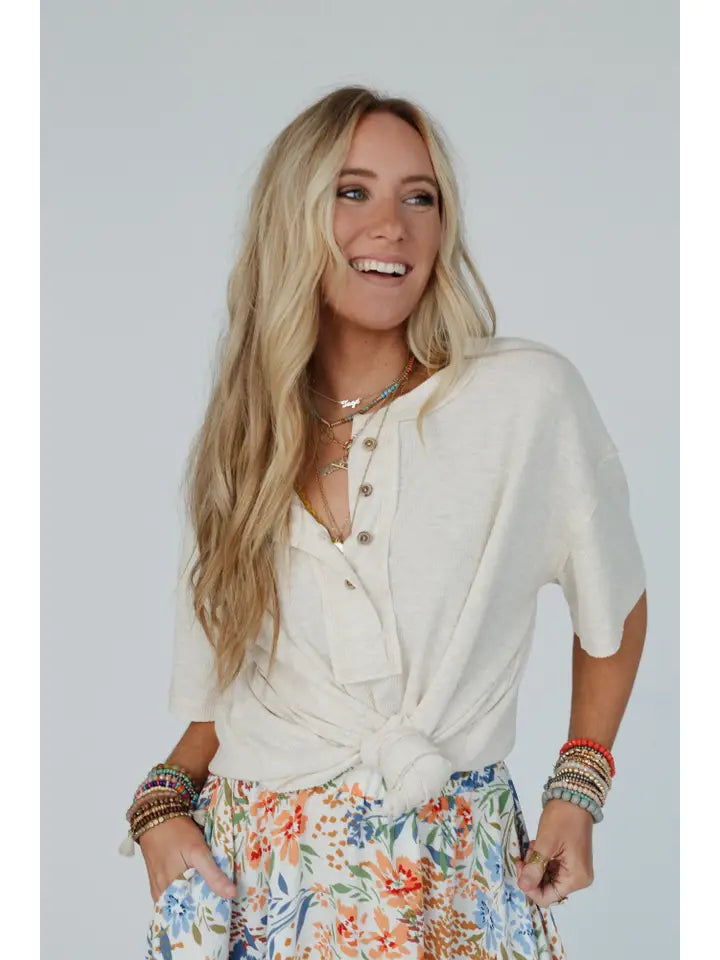 Soft Plume Henley Top