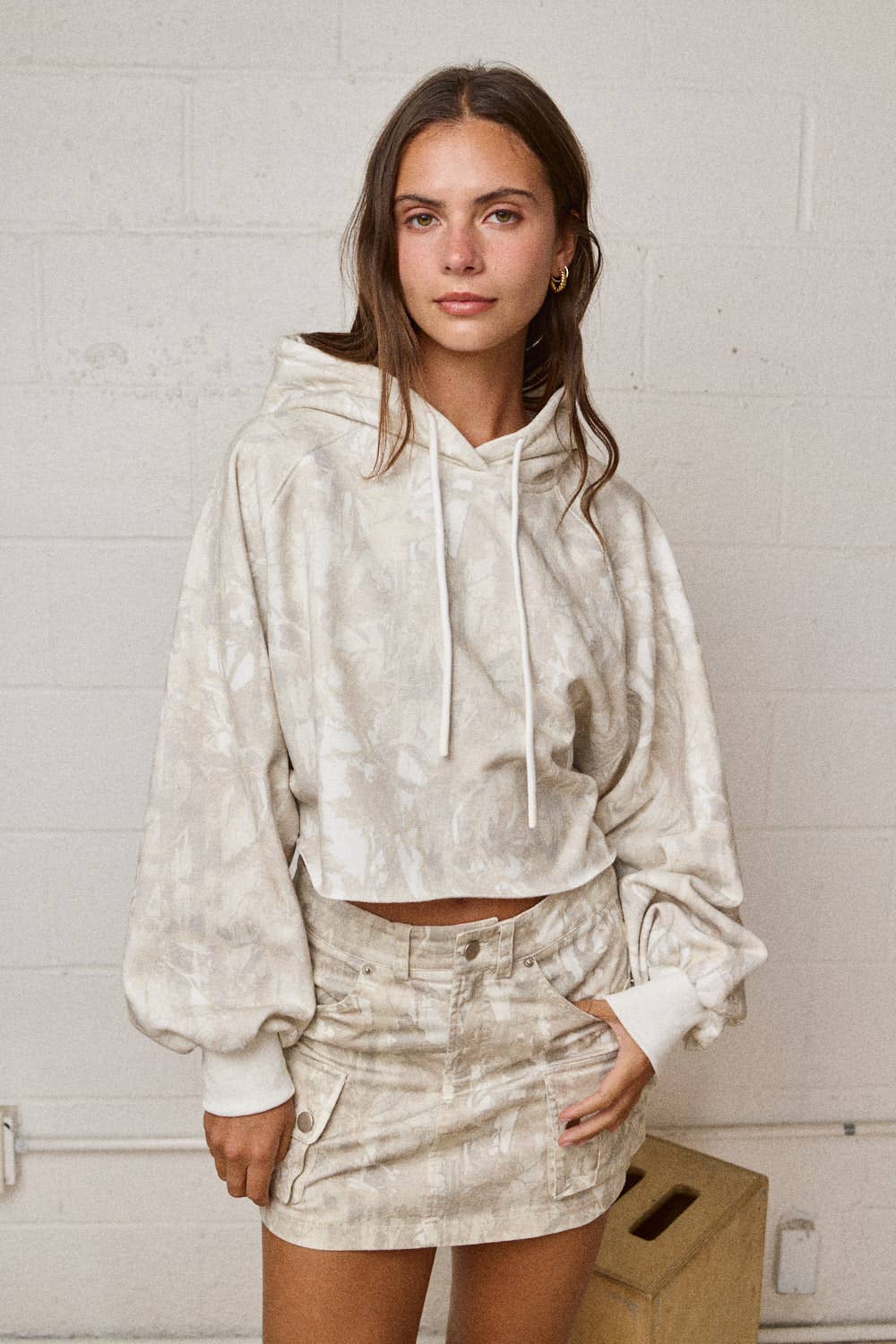 Blend-In Cropped Hooded Sweatshirt