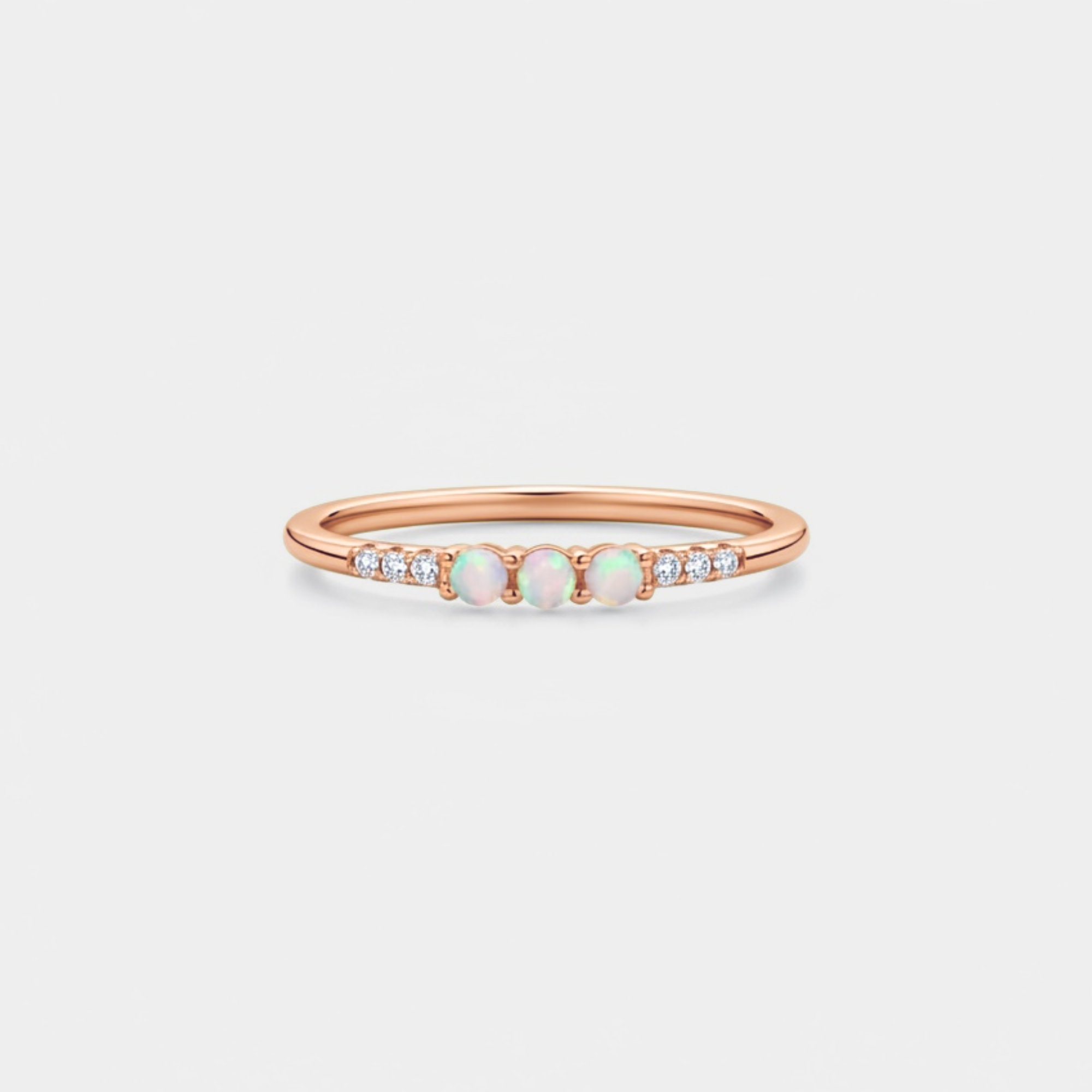 Dainty Triple Opal Ring