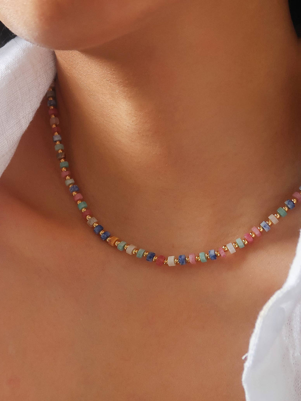 Lila 18K Gold Boho Beaded Necklace