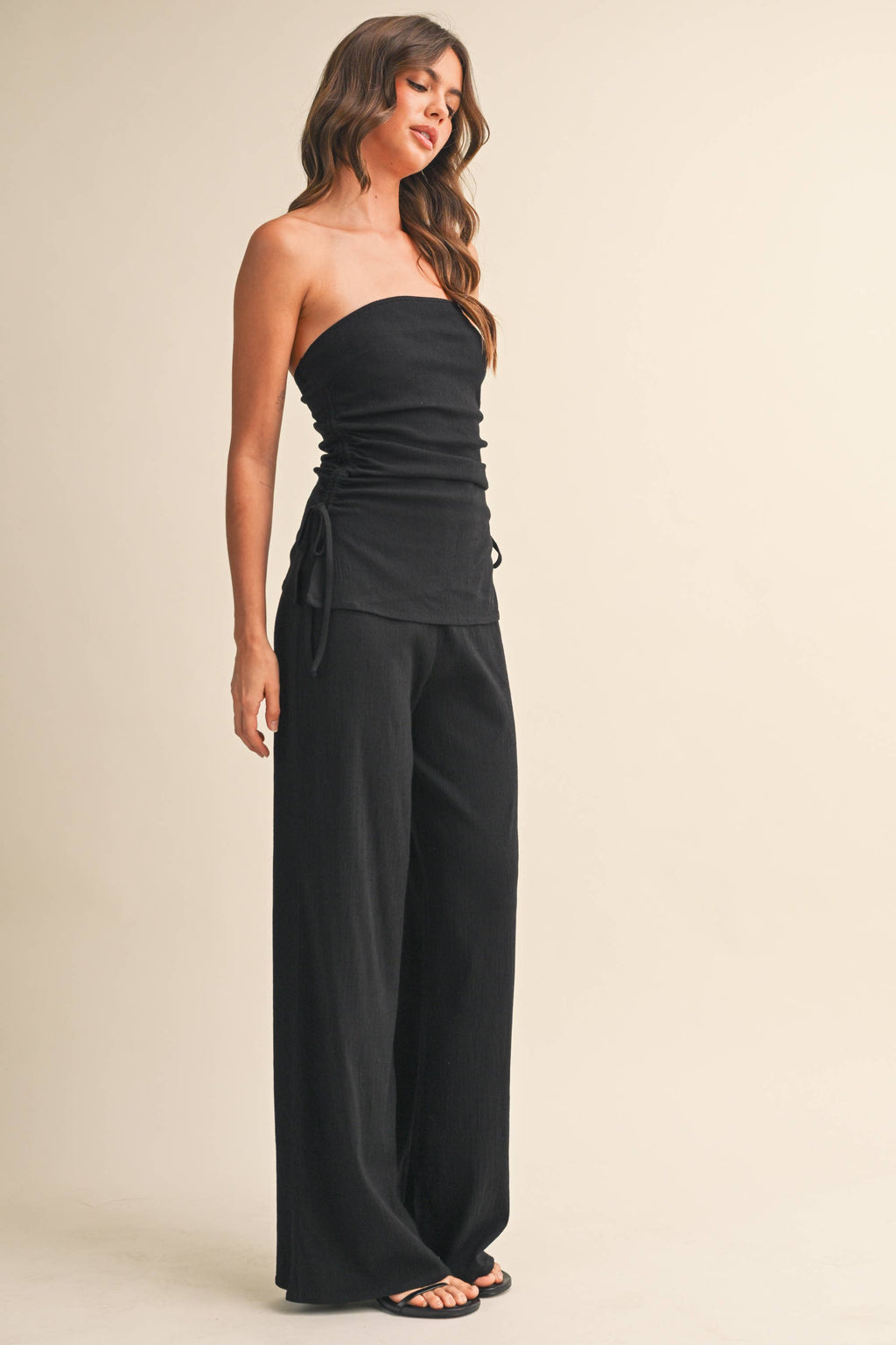 Nelly Wide Leg Stretch Linen Pants