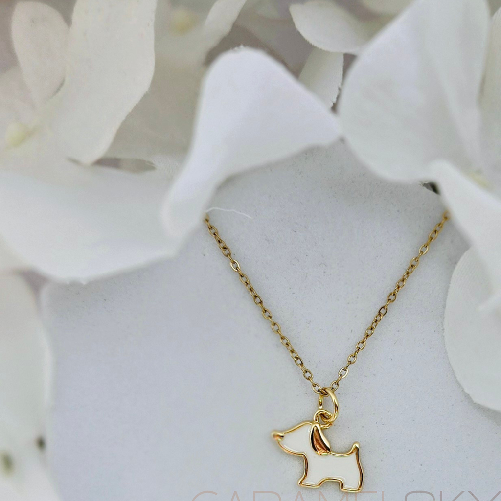 18k GoldPltd Dog Necklace