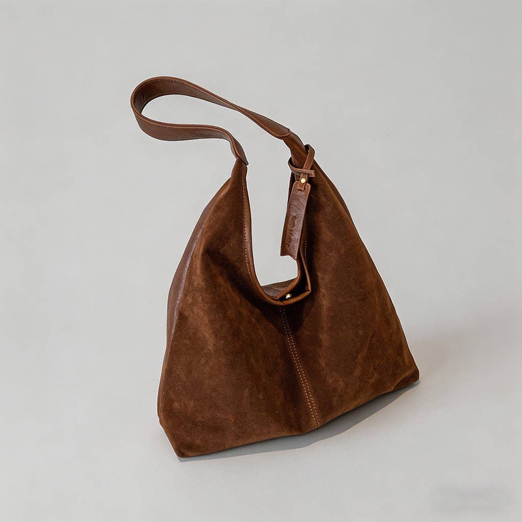 Faux-Suede Shoulder Bag