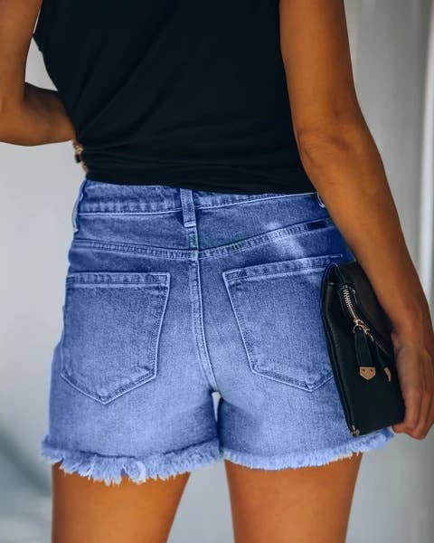 Jamie High-Waisted Stretch Denim Shorts