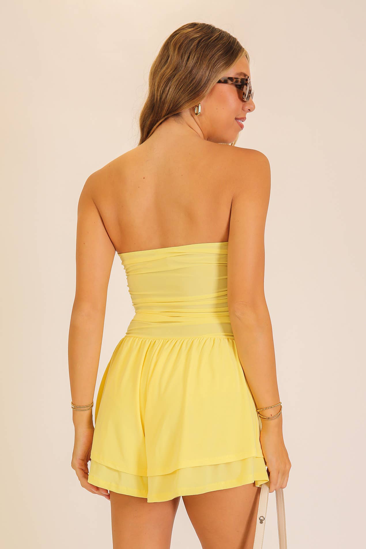 Banana Split Strapless Romper